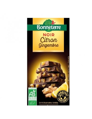 Chocolat Noir Citron Gingembre 100g De Suisse 