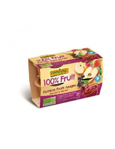 Dessert Pomme Fruits Rouges 4x100g 