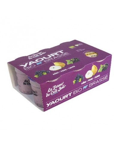 Yaourt Fruit Mure/Cassis/Poire 6 X125 G 