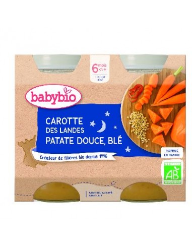 Ppot B.N. Carotte Patate Douce Ble 2x200g 